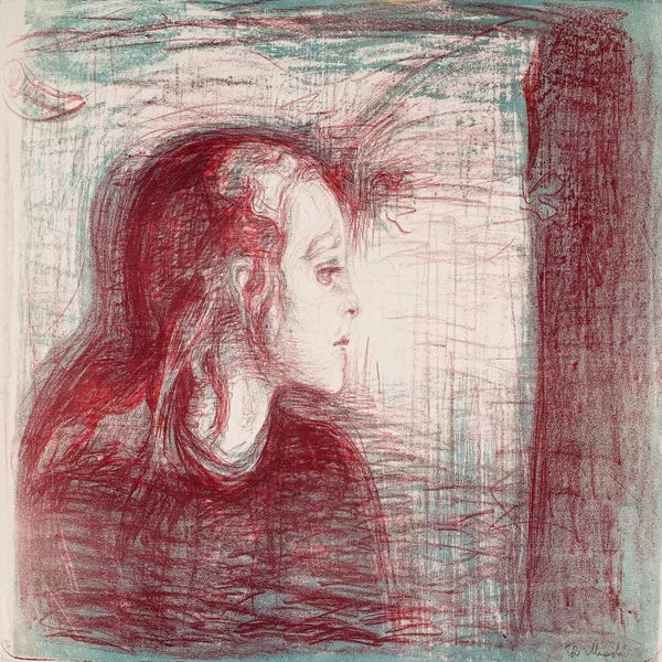 Expressionism: The Sick Child II, 1896 by Edvard Munch