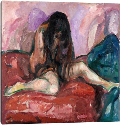 Weeping Nude, 1914 Canvas Art Print - Edvard Munch
