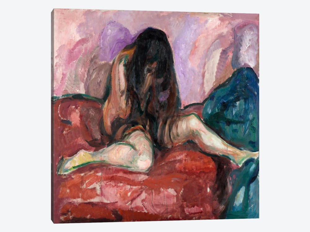 Weeping Nude, 1914 by Edvard Munch 1-piece Canvas Print
