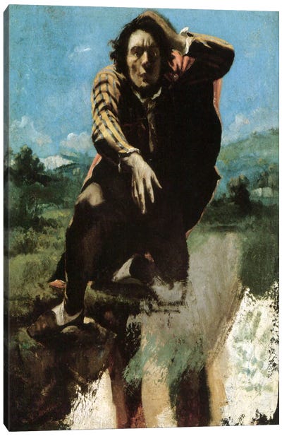 The Man Made Mad by Fear, 1844 Canvas Art Print - Gustave Courbet