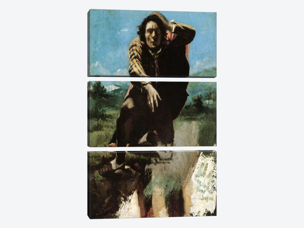 The Man Made Mad by Fear, 1844 by Gustave Courbet 3-piece Art Print