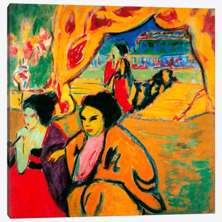 Japanese Theatre, 1909 Canvas Print #15259} by Ernst Ludwig Kirchner Canvas Print
