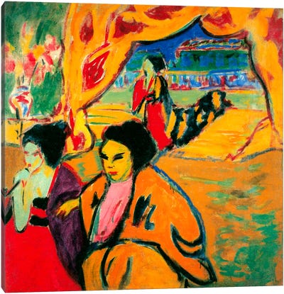Japanese Theatre, 1909 Canvas Art Print - Ernst Ludwig Kirchner