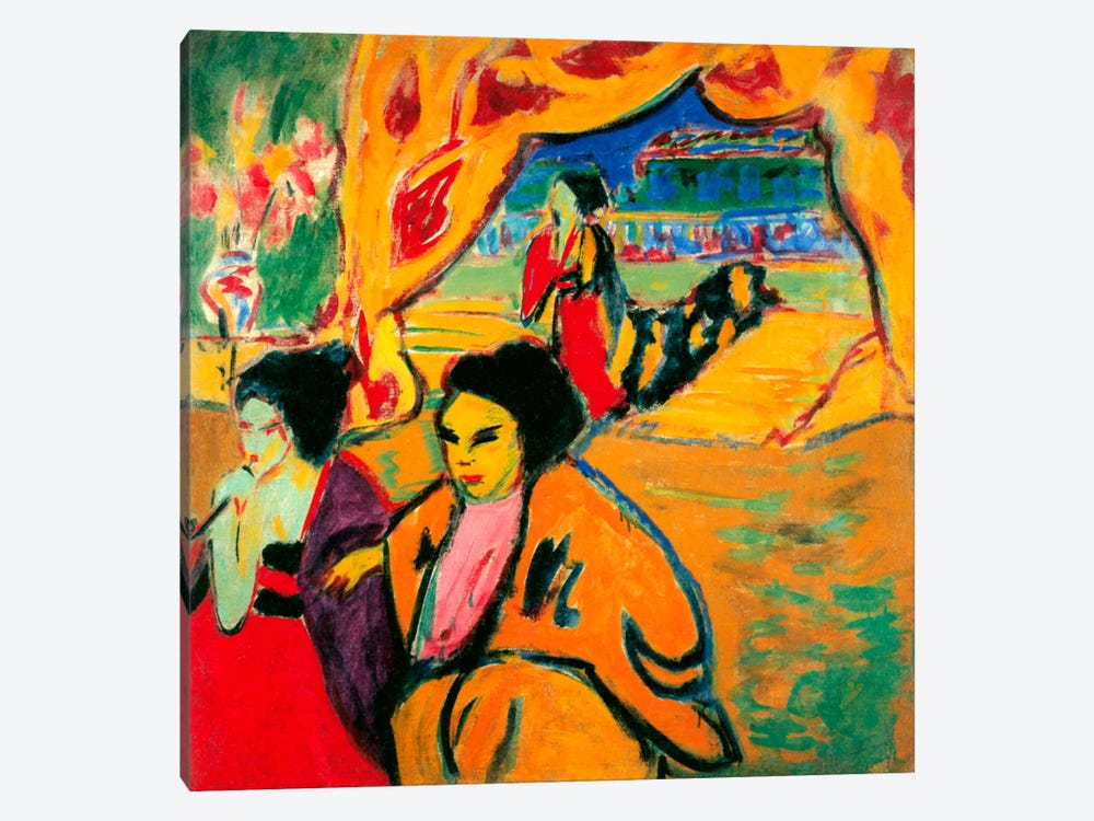 Japanese Theatre, 1909 by Ernst Ludwig Kirchner 1-piece Canvas Print