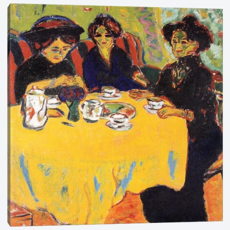 Coffee Drinking Women, 1907 Canvas Print #15263} by Ernst Ludwig Kirchner Canvas Art