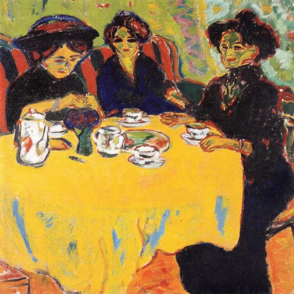 Expressionism: Coffee Drinking Women, 1907 by Ernst Ludwig Kirchner