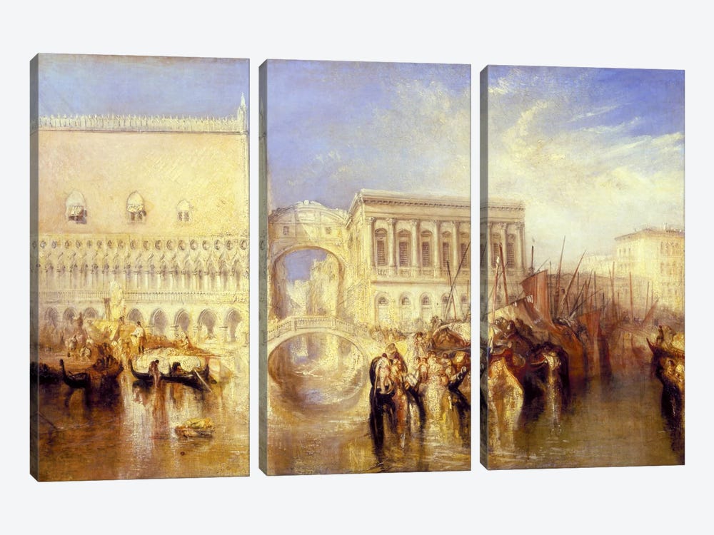 The Bridge of Sighs by J.M.W. Turner 3-piece Canvas Print