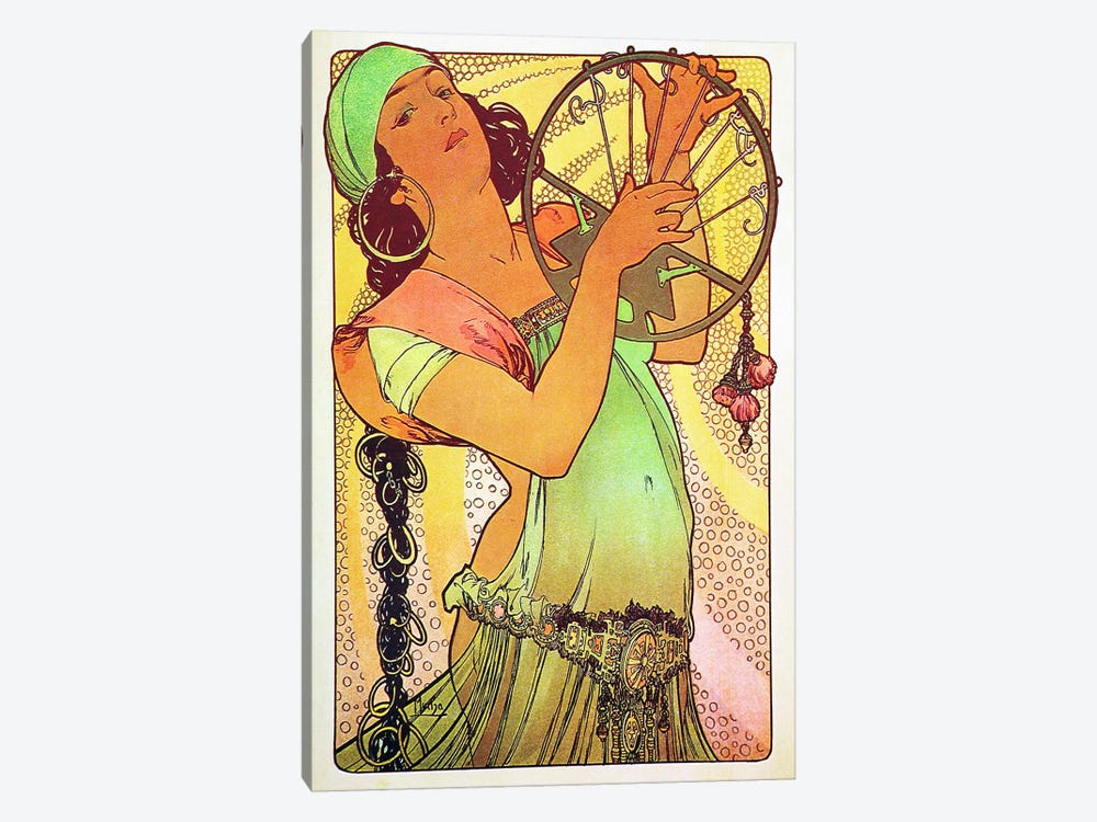 The Modern Stamped Salome by Alphonse Mucha 1-piece Canvas Art Print