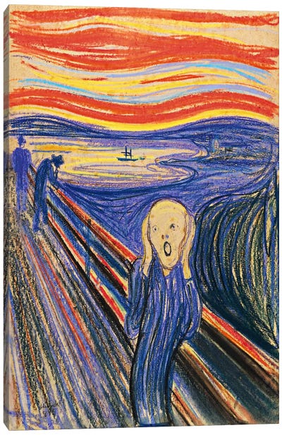 The Scream, 1895 (Pastel On Cradboard) Canvas Art Print - Edvard Munch