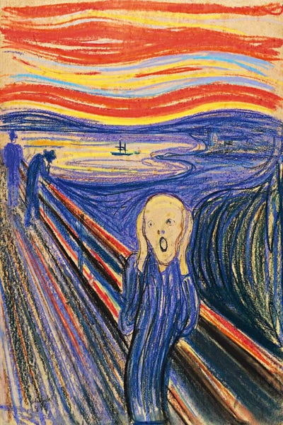 Edvard Munch: The Scream, 1895 (Pastel On Cradboard) by Edvard Munch