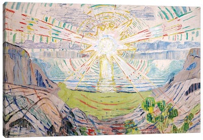 The Sun, 1916 #2 Canvas Art Print - Edvard Munch
