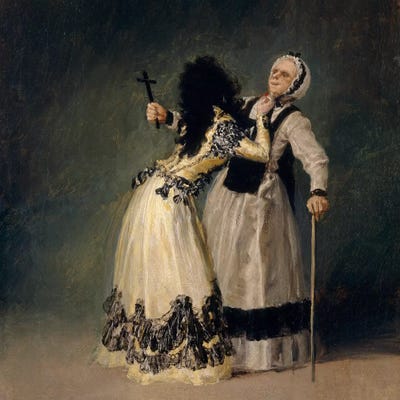The Dutches of Alba And La Beata, 1795 by Francisco Goya metal wall art