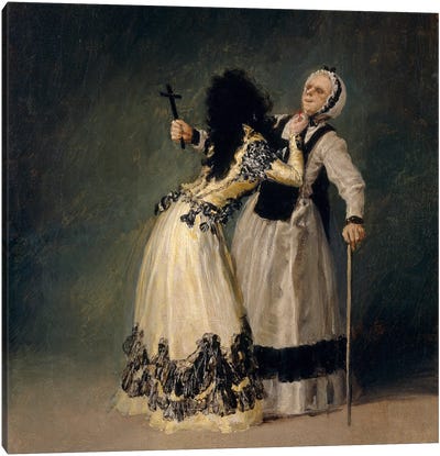 The Dutches of Alba And La Beata, 1795 Canvas Art Print - Francisco Goya