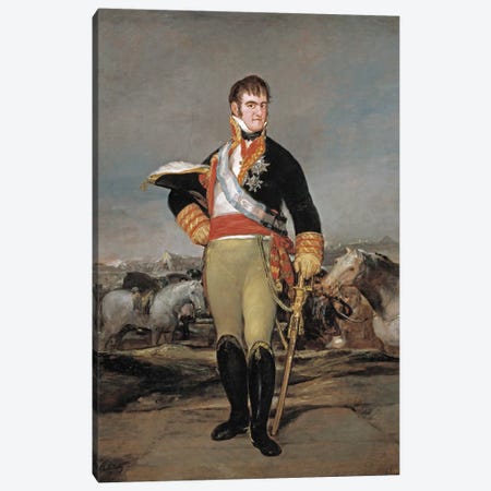 Ferdinand VII of Spain, 1814 Canvas Print #15339} by Francisco Goya Canvas Art