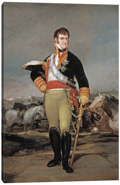 Ferdinand VII of Spain, 1814 Canvas Art Print - Romanticism Art