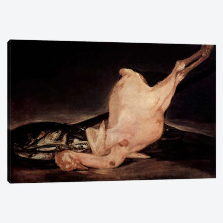 Plucked Turkey Canvas Print #15345} by Francisco Goya Canvas Art