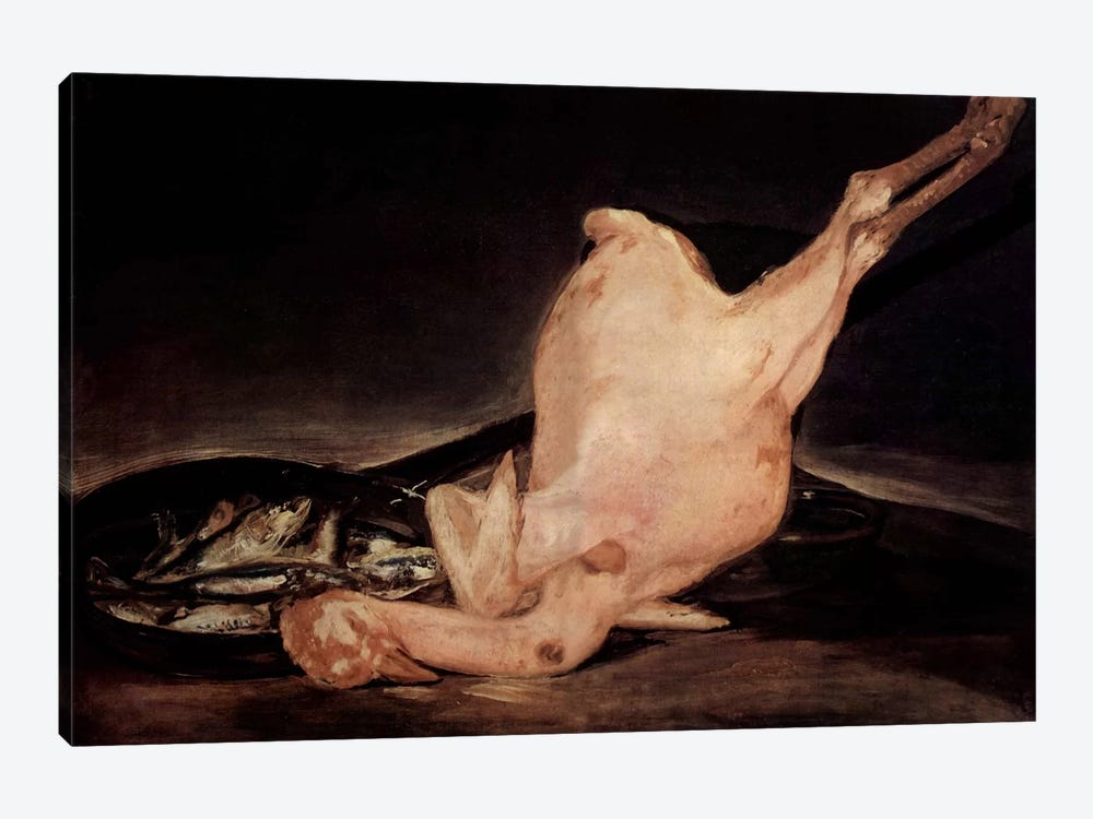 Plucked Turkey by Francisco Goya 1-piece Canvas Art Print