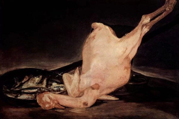 Romanticism: Plucked Turkey by Francisco Goya