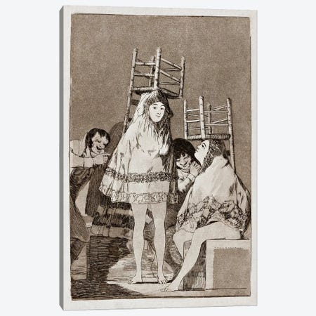Los Caprichos: They've already got a Seat, Plate 26 Canvas Print #15346} by Francisco Goya Canvas Artwork