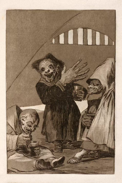 Los Caprichos:Duendecitos (Elves), Plate 49,1799 by Francisco Goya wall art