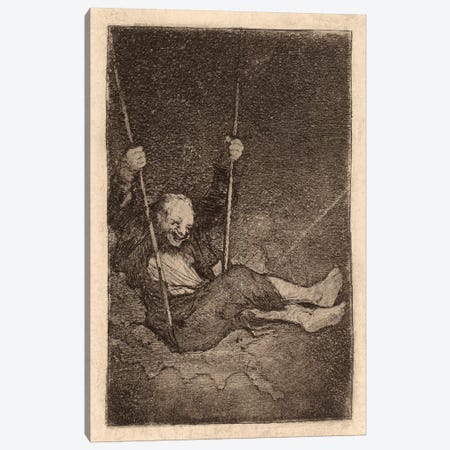 Old Man on a Swing Canvas Print #15353} by Francisco Goya Canvas Wall Art