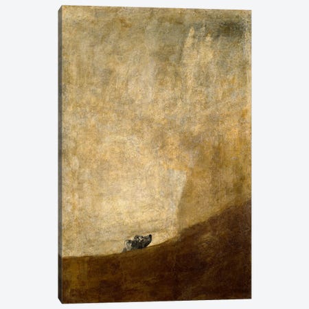 The Dog, 1823 Canvas Print #15354} by Francisco Goya Art Print