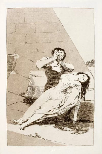 Los Caprichos:Tantalo, Plate 9 by Francisco Goya metal wall art