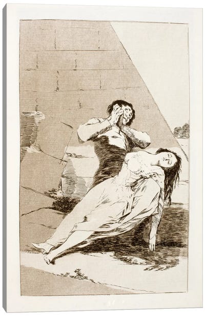 Los Caprichos:Tantalo, Plate 9 Canvas Art Print - Francisco Goya