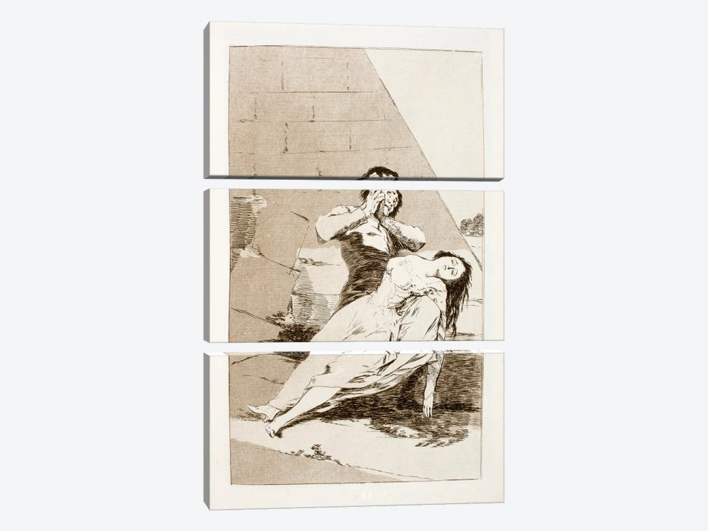 Los Caprichos:Tantalo, Plate 9 by Francisco Goya 3-piece Canvas Art