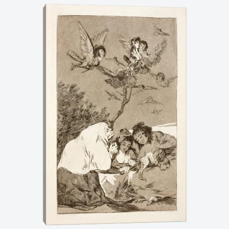 Los Caprichos: Everyone Will Fall, Plate 19 Canvas Print #15358} by Francisco Goya Canvas Art