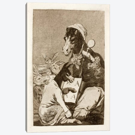 Los Caprichos: Might Not the Pupil Know More?, Plate 37 Canvas Print #15359} by Francisco Goya Canvas Artwork