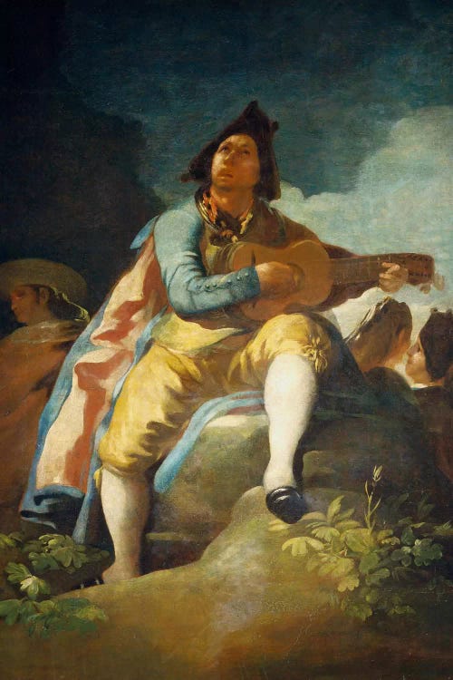 El Majo de la Guitarra, 1779 by Francisco Goya wall art