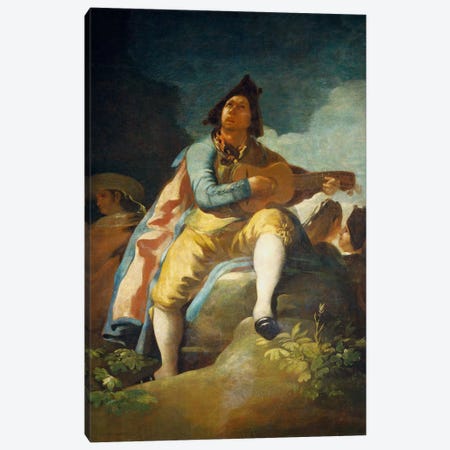 El Majo de la Guitarra, 1779 Canvas Print #15362} by Francisco Goya Art Print