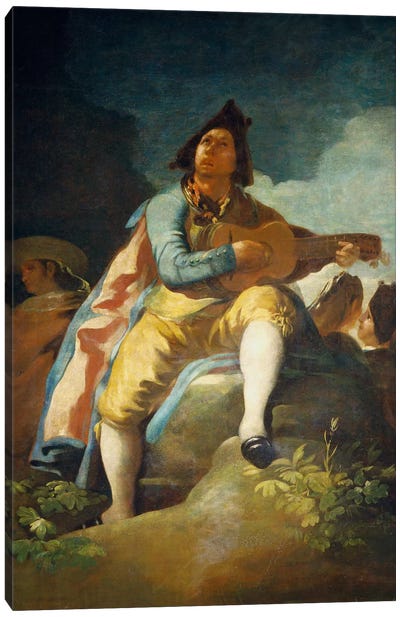 El Majo de la Guitarra, 1779 Canvas Art Print - Classic Fine Art