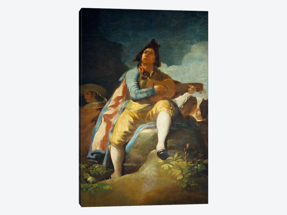El Majo de la Guitarra, 1779 by Francisco Goya 1-piece Canvas Wall Art