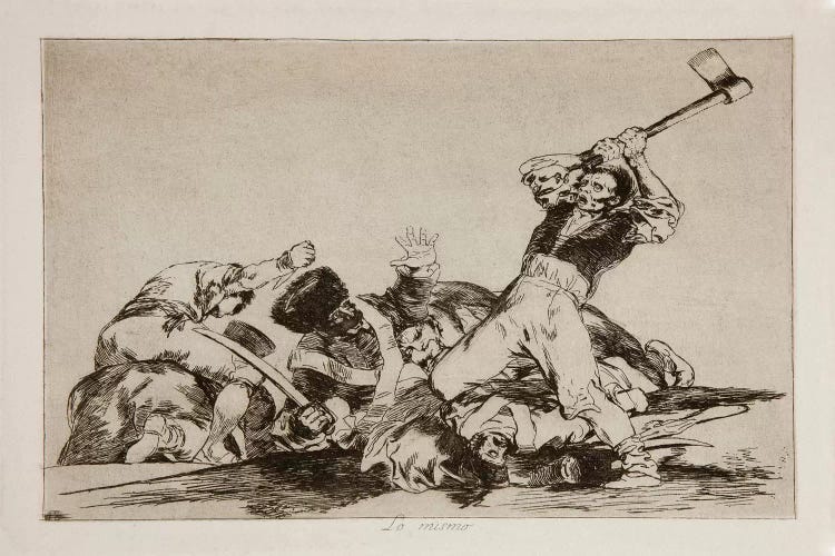 The Disasters of War: The Same Thing, Plate 3 by Francisco Goya wall art