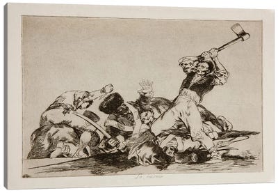 The Disasters of War: The Same Thing, Plate 3 Canvas Art Print - Francisco Goya