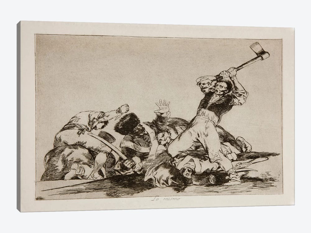 The Disasters of War: The Same Thing, Plate 3 by Francisco Goya 1-piece Canvas Art Print