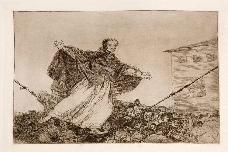 The Disasters of War: Look the Rope is Breaking, Plate 77 by Francisco Goya wall art