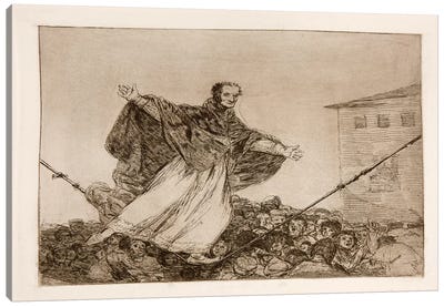 The Disasters of War: Look the Rope is Breaking, Plate 77 Canvas Art Print - Francisco Goya