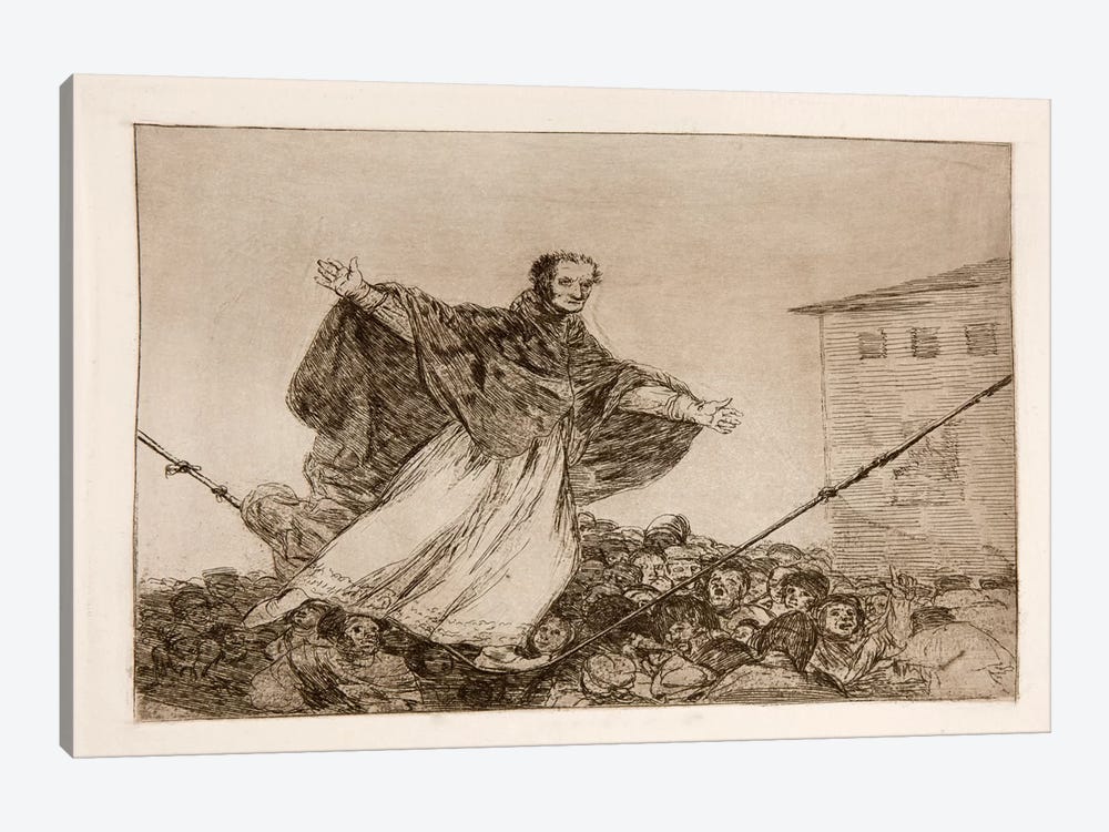 The Disasters of War: Look the Rope is Breaking, Plate 77 by Francisco Goya 1-piece Canvas Wall Art