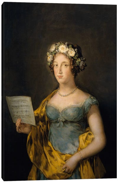 Duchess of Abrantes, 1838 Canvas Art Print - Francisco Goya