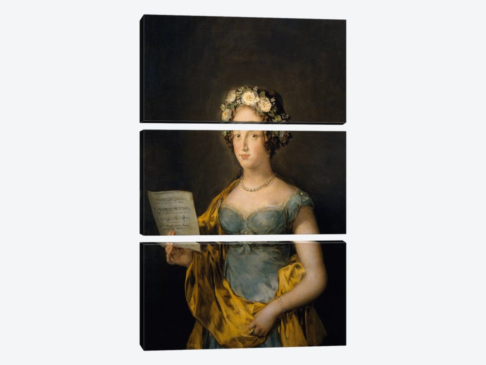 Duchess of Abrantes, 1838 by Francisco Goya 3-piece Canvas Print