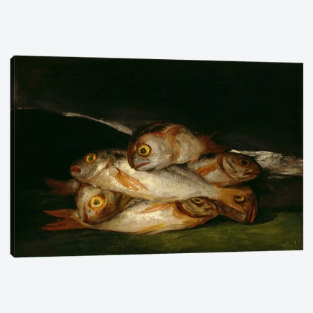 Still Life with Golden Bream, 1812 Canvas Print #15368} by Francisco Goya Art Print