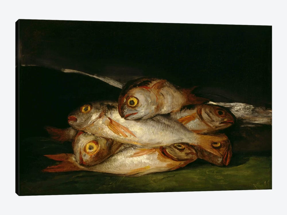 Still Life with Golden Bream, 1812 by Francisco Goya 1-piece Canvas Art