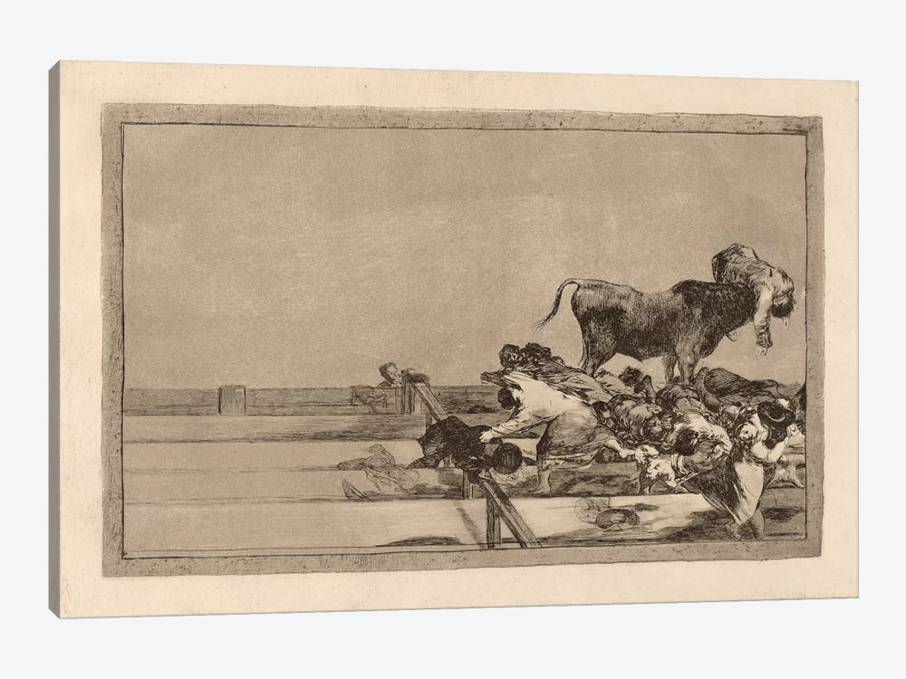 Dreadful Events in the Front Rows of the Ring at Madrid and Death of the Mayor of Torrejon by Francisco Goya 1-piece Art Print