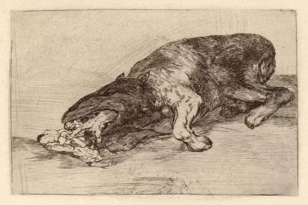 Francisco Goya: Fierce Monster, 1820 by Francisco Goya