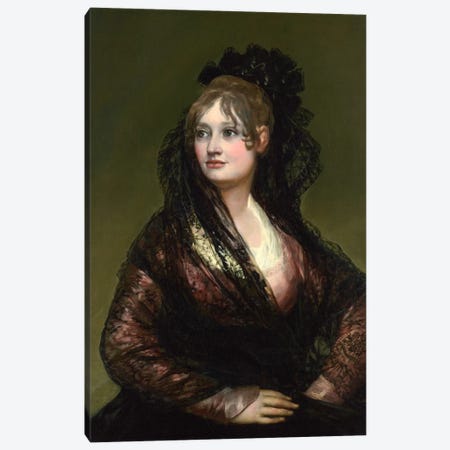 Portrait of Dona Isabel de Porcel Canvas Print #15372} by Francisco Goya Canvas Artwork