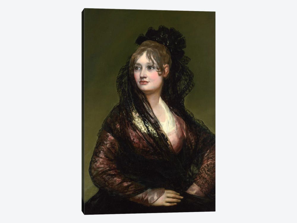 Portrait of Dona Isabel de Porcel by Francisco Goya 1-piece Canvas Art Print