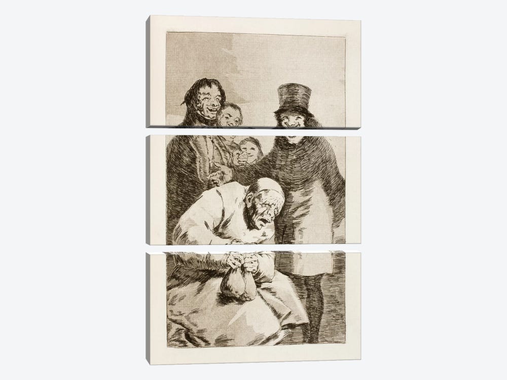 Los Caprichos: Why Hide Them? by Francisco Goya 3-piece Canvas Artwork